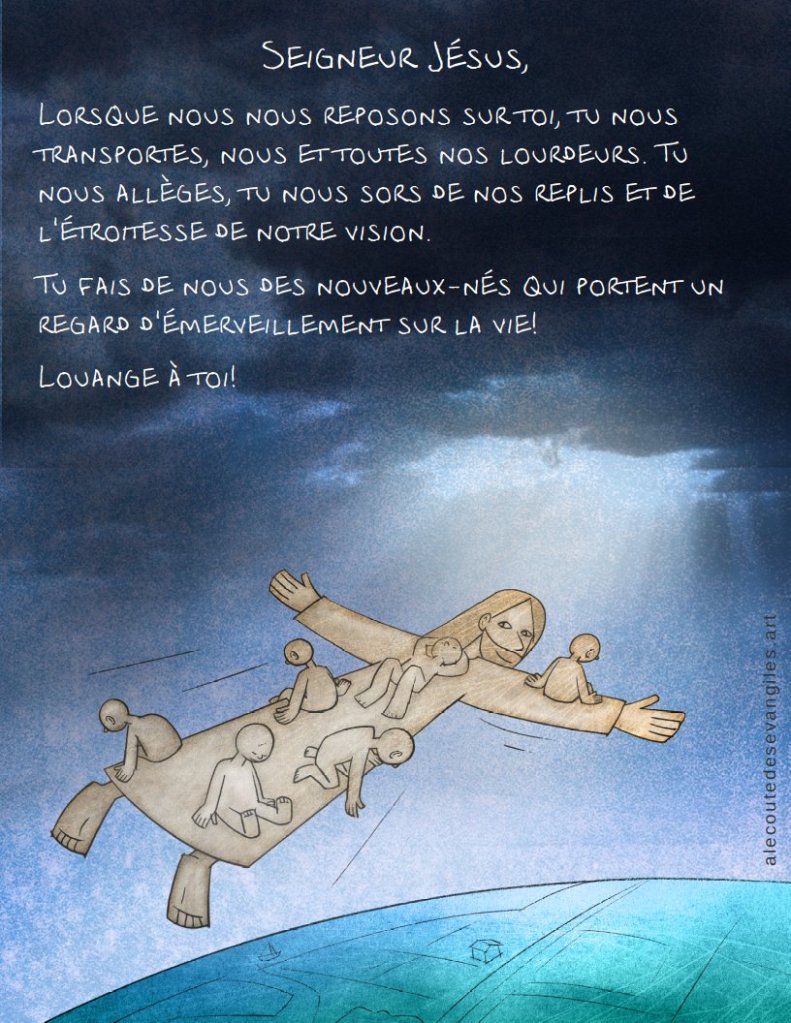 Une autre image-louange à partager, inspirée d'un extrait des Évangiles.